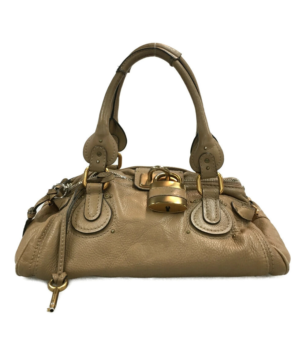 Chloe Paddington Leather Satchel Heavy Brass Padlock Brown